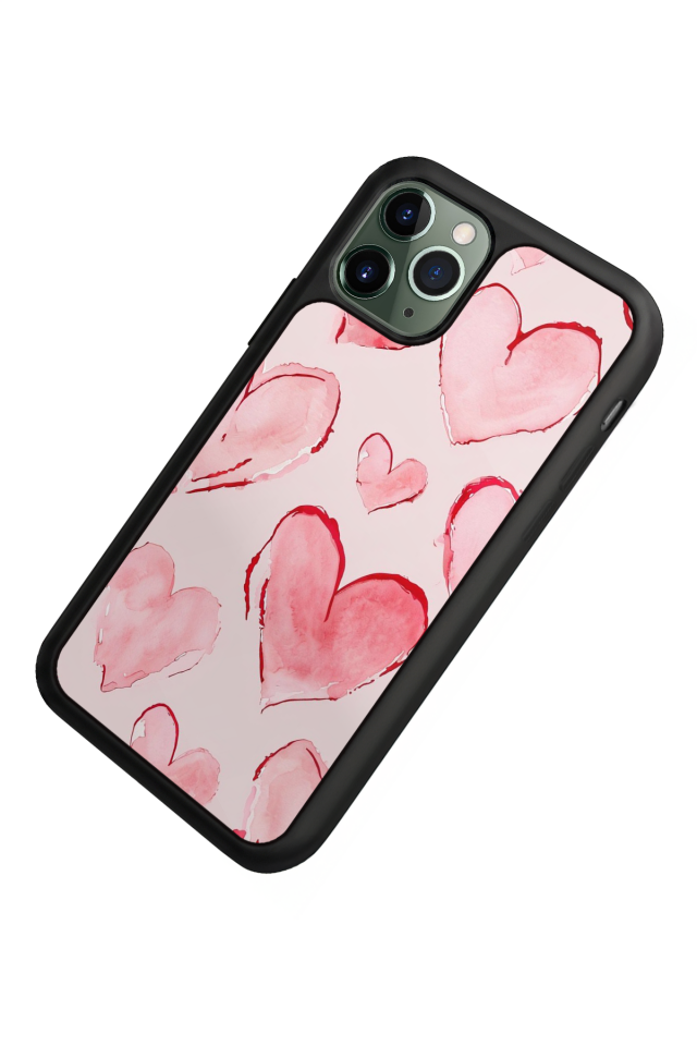 iPhone 11 Pro Uyumlu Kalp Love Tasarımlı Glossy Premium Kılıf