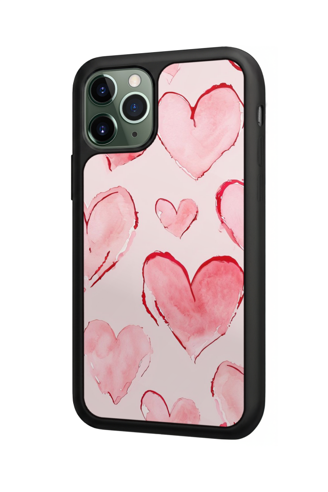 iPhone 11 Pro Uyumlu Kalp Love Tasarımlı Glossy Premium Kılıf