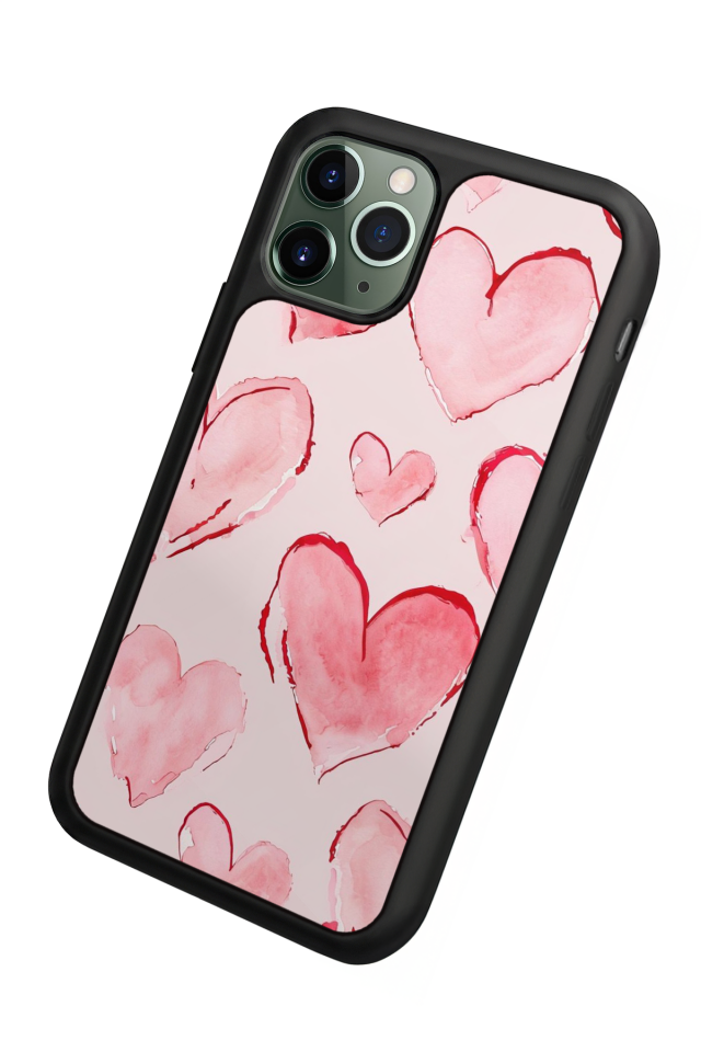 iPhone 11 Pro Uyumlu Kalp Love Tasarımlı Glossy Premium Kılıf