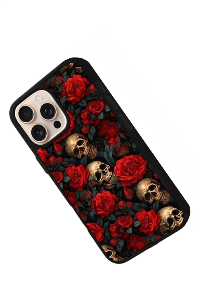 iPhone 14 Pro Max Uyumlu KuruKafa Tasarımlı Glossy Premium Kılıf