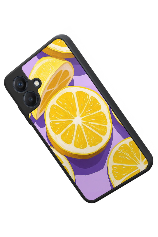 Samsung Galaxy A07 Uyumlu Limon Tasarımlı Glossy Premium Kılıf