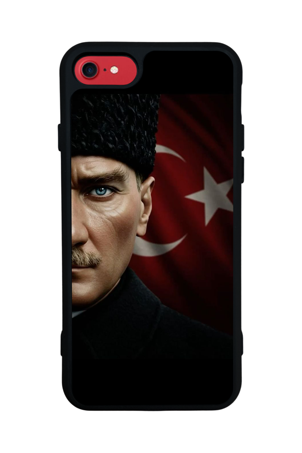 iPhone 8 Uyumlu Mustafa Kemal Ataturk Tasarımlı Glossy Premium Kılıf