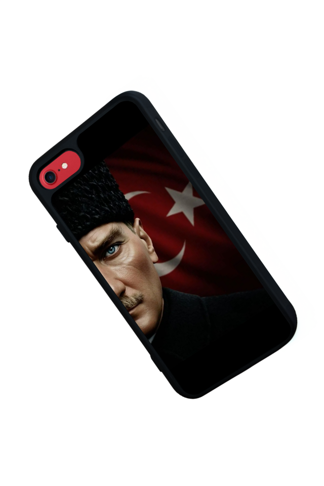 iPhone 8 Uyumlu Mustafa Kemal Ataturk Tasarımlı Glossy Premium Kılıf