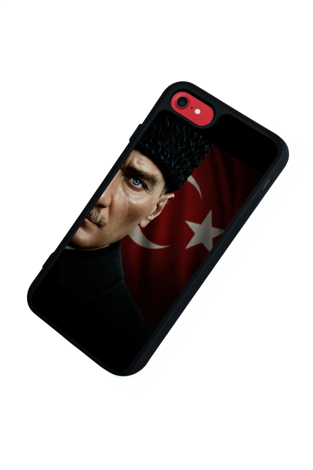 iPhone 8 Uyumlu Mustafa Kemal Ataturk Tasarımlı Glossy Premium Kılıf