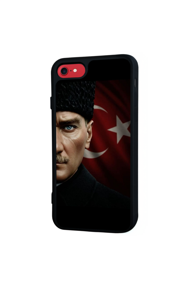 iPhone 8 Uyumlu Mustafa Kemal Ataturk Tasarımlı Glossy Premium Kılıf