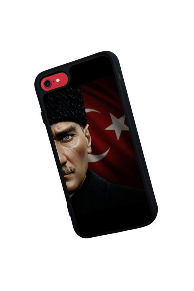 iPhone 8 Uyumlu Mustafa Kemal Ataturk Tasarımlı Glossy Premium Kılıf