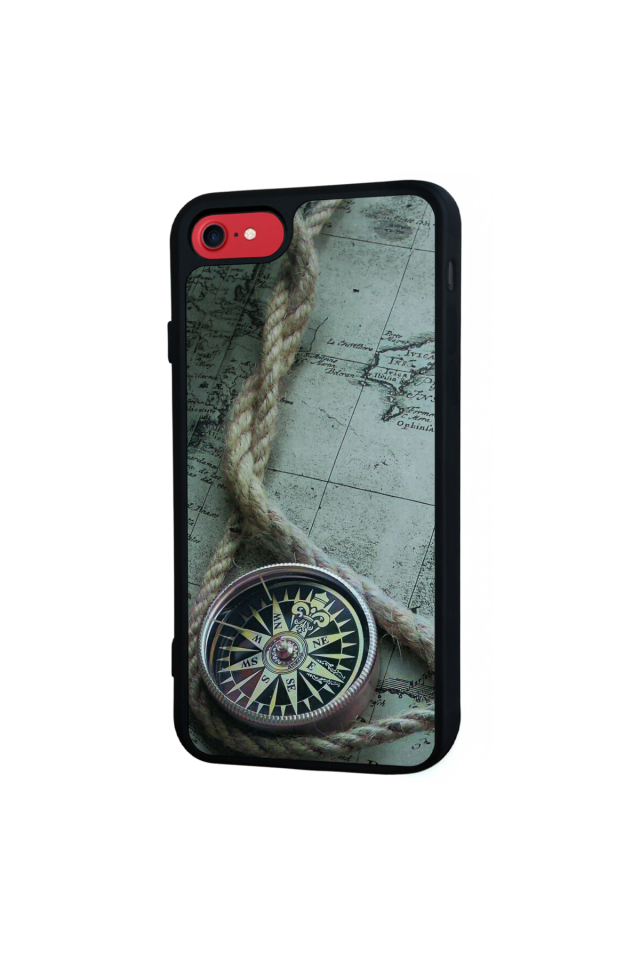 iPhone 7 Uyumlu Pusula Tasarımlı Glossy Premium Kılıf