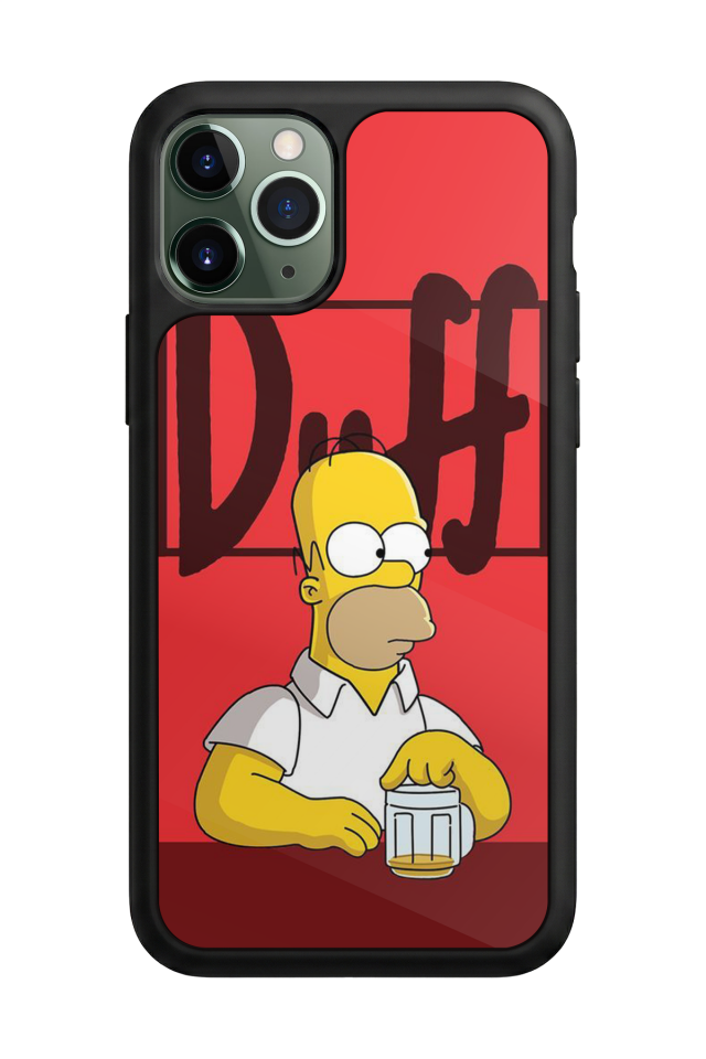 iPhone 11 Pro Max Uyumlu The Simpsons Tasarımlı Glossy Premium Kılıf