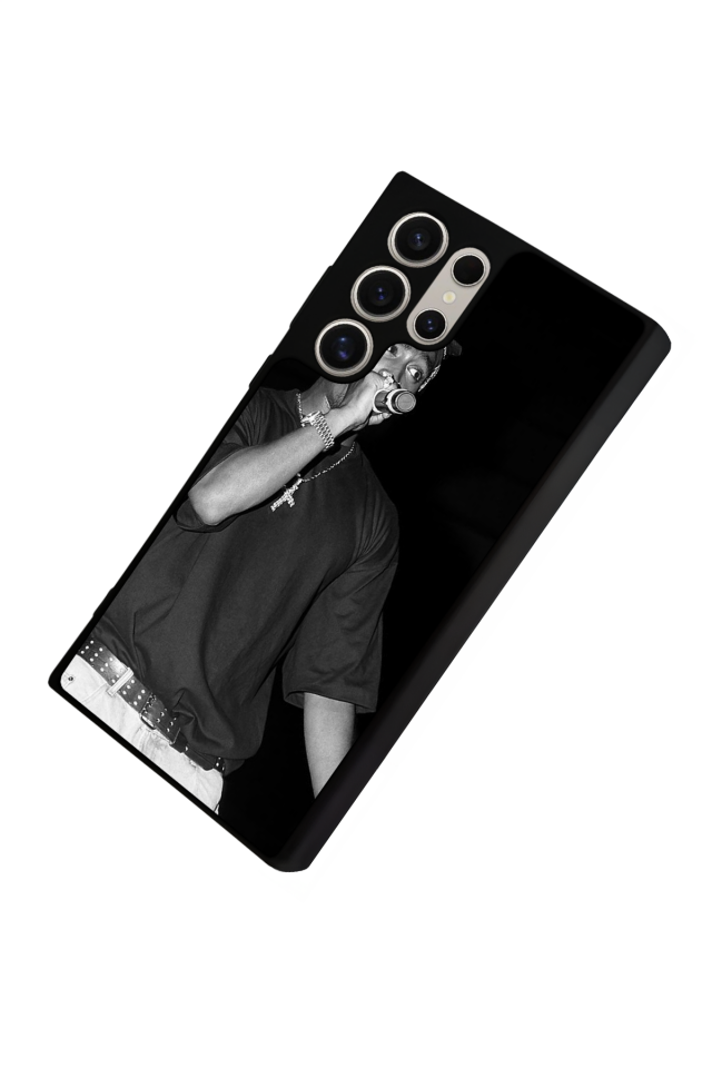 Samsung Galaxy S22 Ultra Uyumlu Tupac Tasarımlı Glossy Premium Kılıf