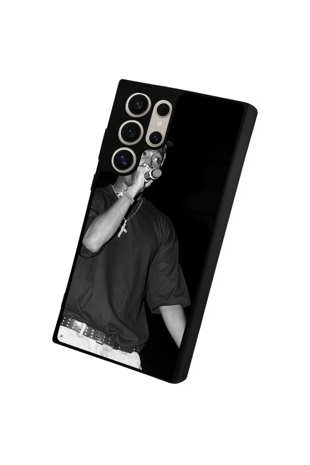 Samsung Galaxy S22 Ultra Uyumlu Tupac Tasarımlı Glossy Premium Kılıf