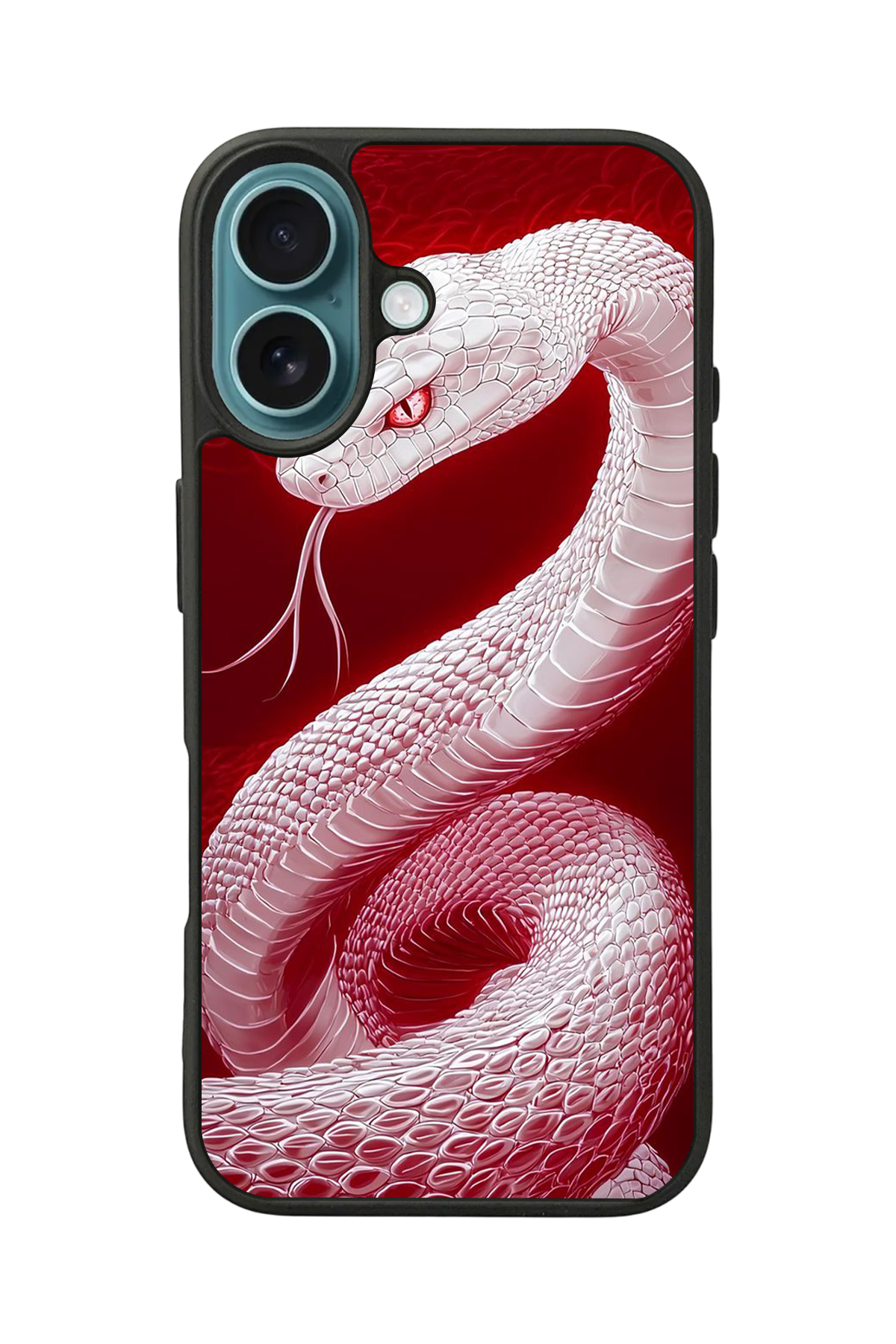 iPhone 16 Plus Uyumlu Yılan Tasarımlı Glossy Premium Kılıf