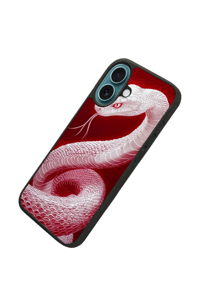 iPhone 16 Plus Uyumlu Yılan Tasarımlı Glossy Premium Kılıf