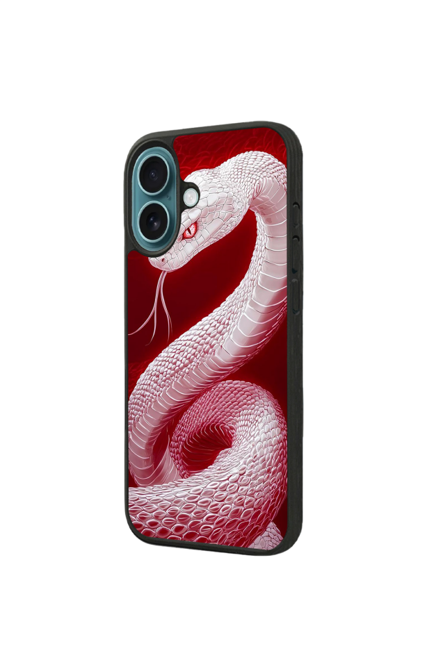 iPhone 16 Plus Uyumlu Yılan Tasarımlı Glossy Premium Kılıf