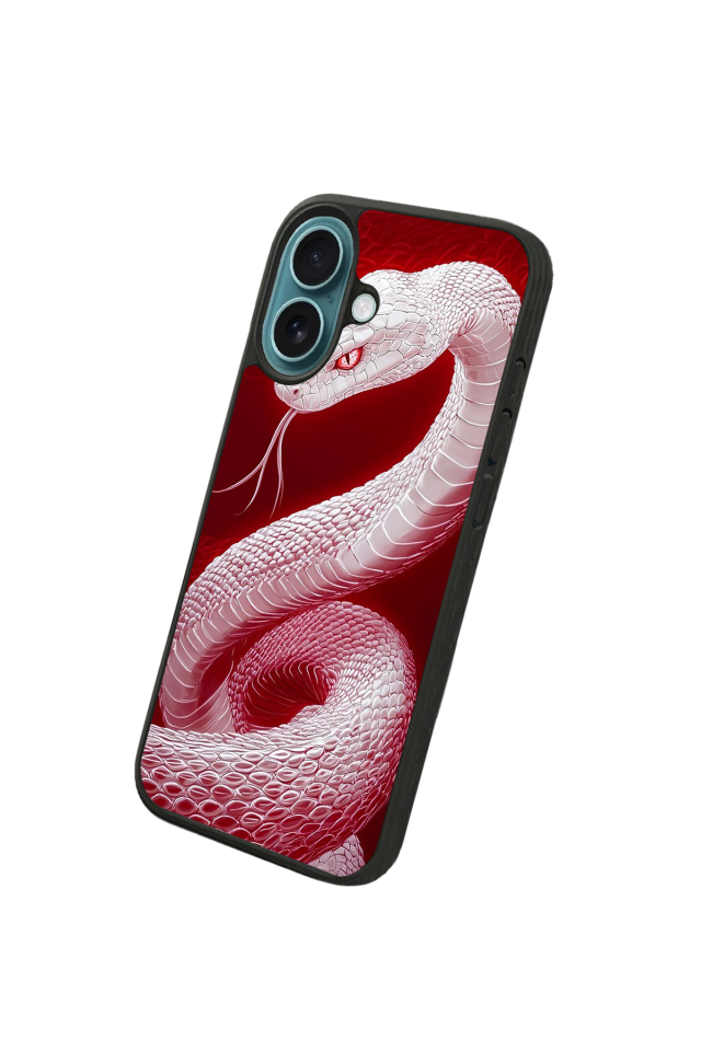 iPhone 16 Plus Uyumlu Yılan Tasarımlı Glossy Premium Kılıf