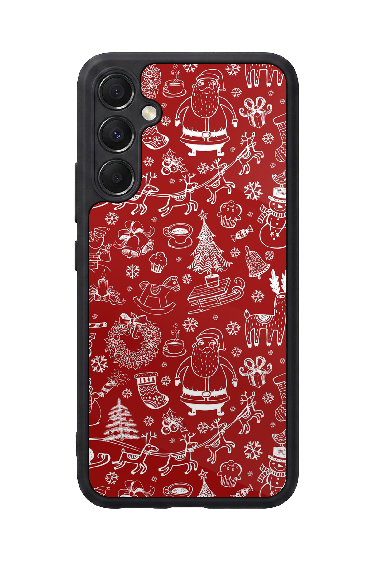 Samsung Galaxy A34 Uyumlu Yilbasi Christmas Tasarımlı Glossy Premium Kılıf