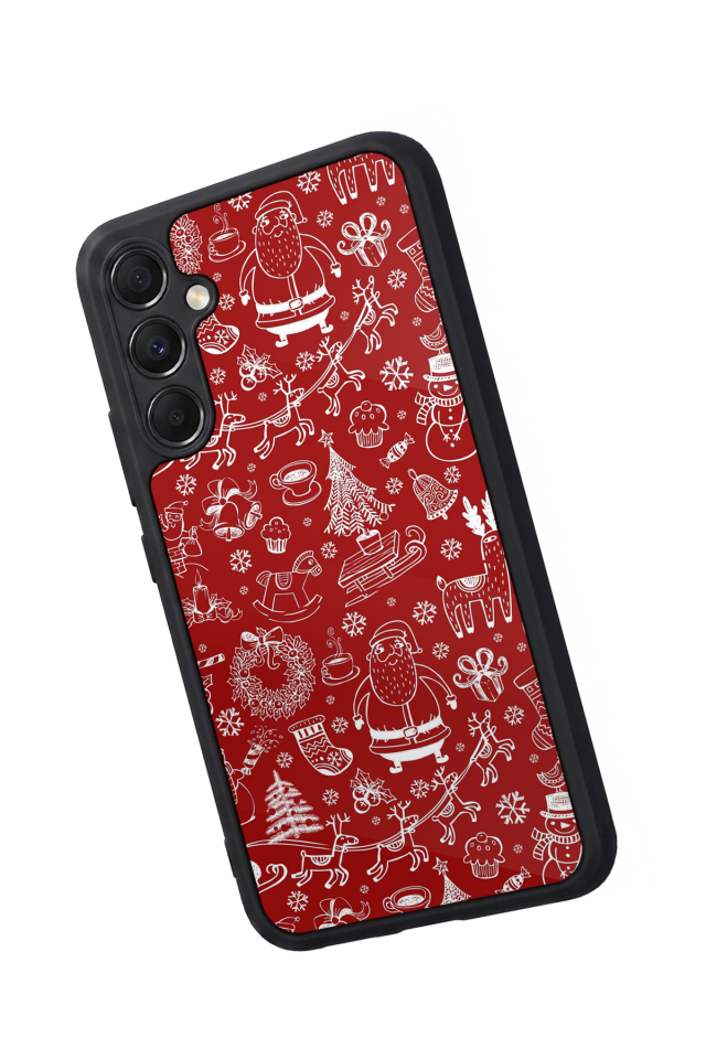 Samsung Galaxy A34 Uyumlu Yilbasi Christmas Tasarımlı Glossy Premium Kılıf
