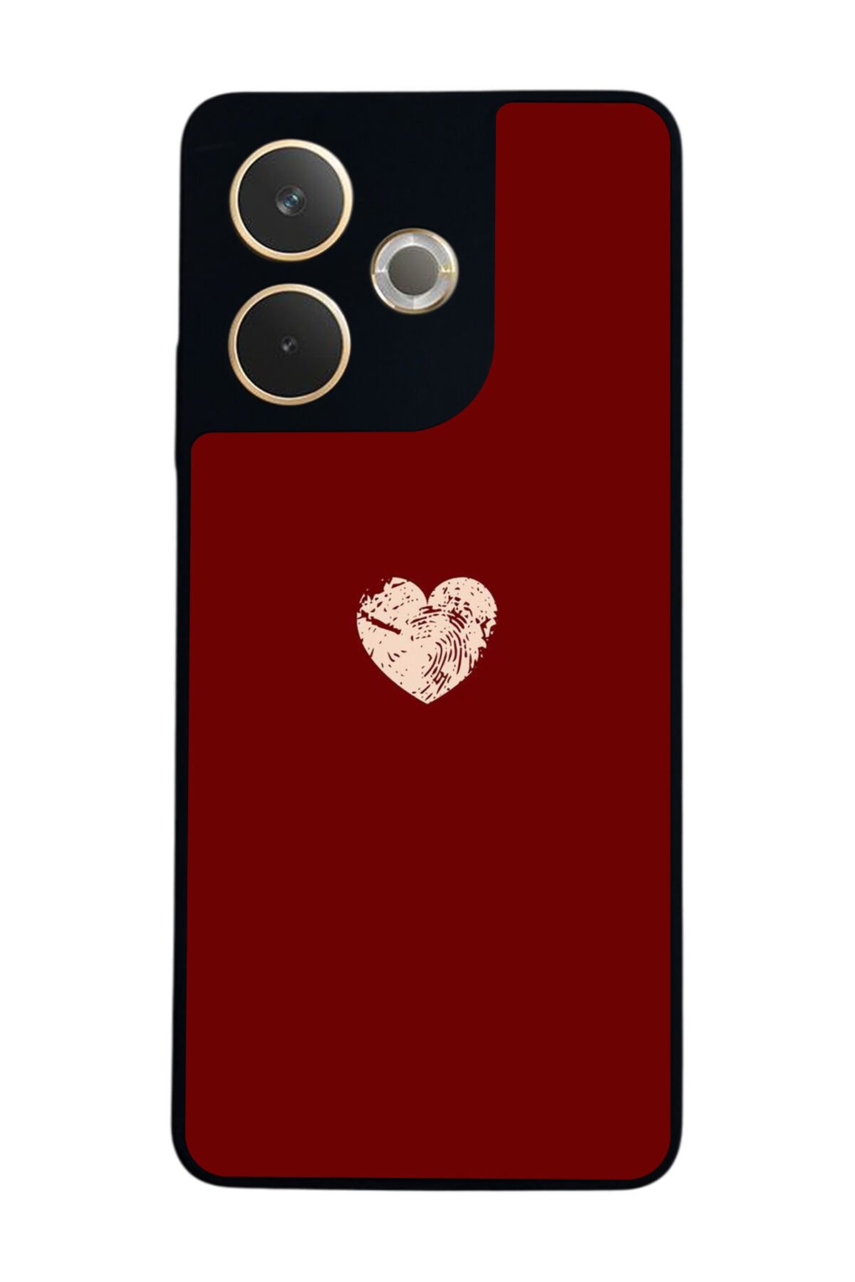 Oppo A5 Pro Uyumlu Kalp Love Tasarımlı Glossy Premium Kılıf