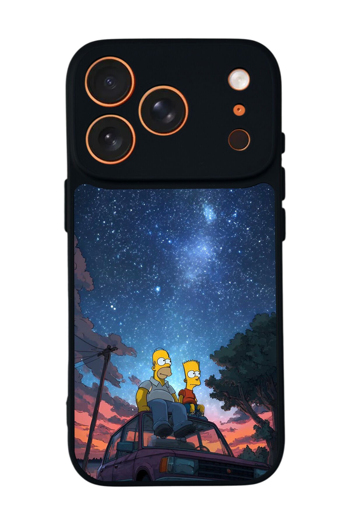 iPhone 17 Pro Uyumlu The Simpsons Tasarımlı Glossy Premium Kılıf