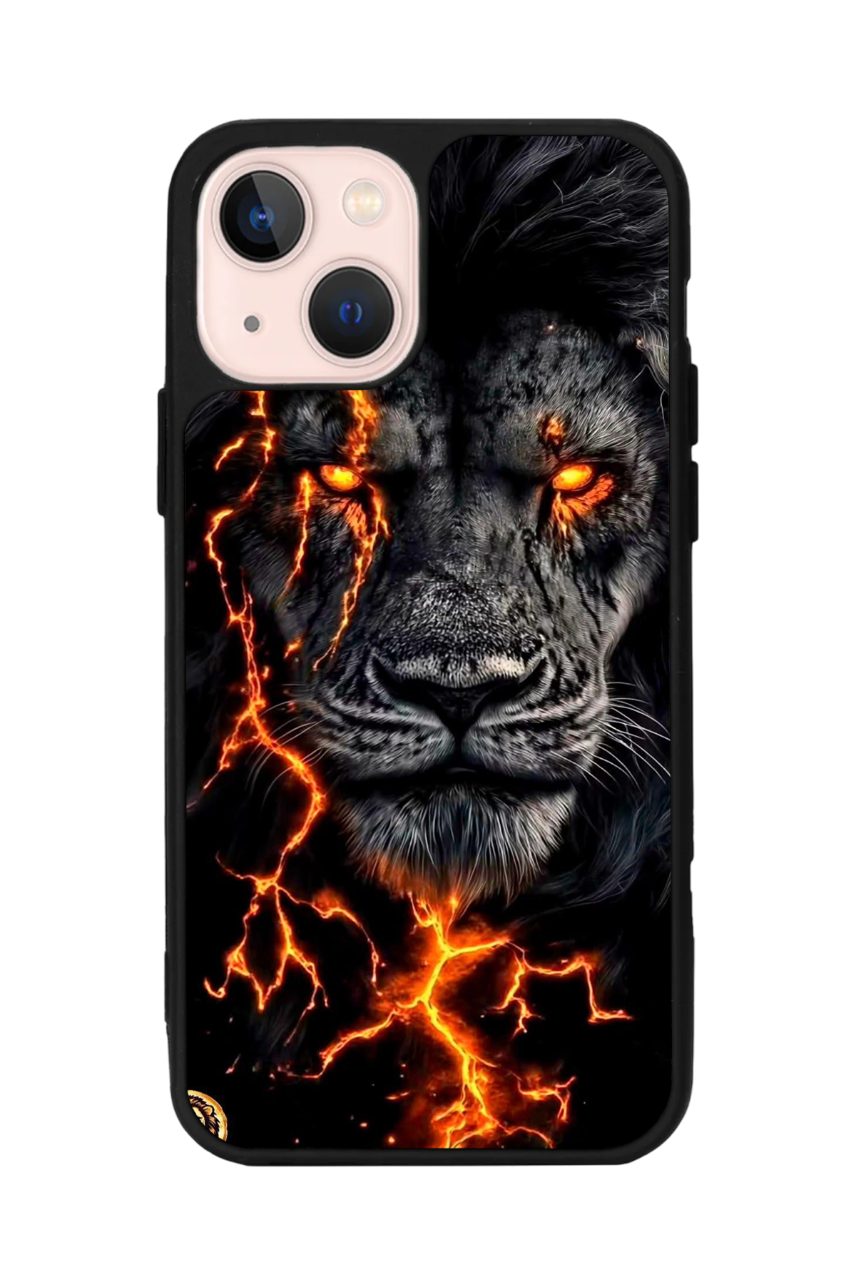 iPhone 14 Plus Uyumlu Aslan Tasarımlı Glossy Premium Kılıf