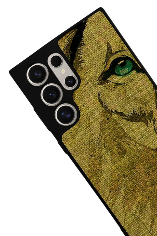 Samsung Galaxy S24 Ultra Uyumlu Aslan Tasarımlı Glossy Premium Kılıf