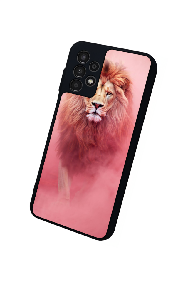 Samsung Galaxy A23 Uyumlu Aslan Tasarımlı Glossy Premium Kılıf