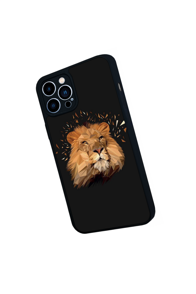 iPhone 13 Pro Max Uyumlu Aslan Tasarımlı Glossy Premium Kılıf