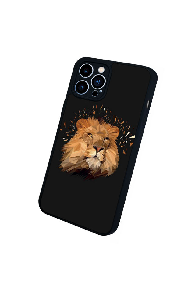 iPhone 13 Pro Max Uyumlu Aslan Tasarımlı Glossy Premium Kılıf