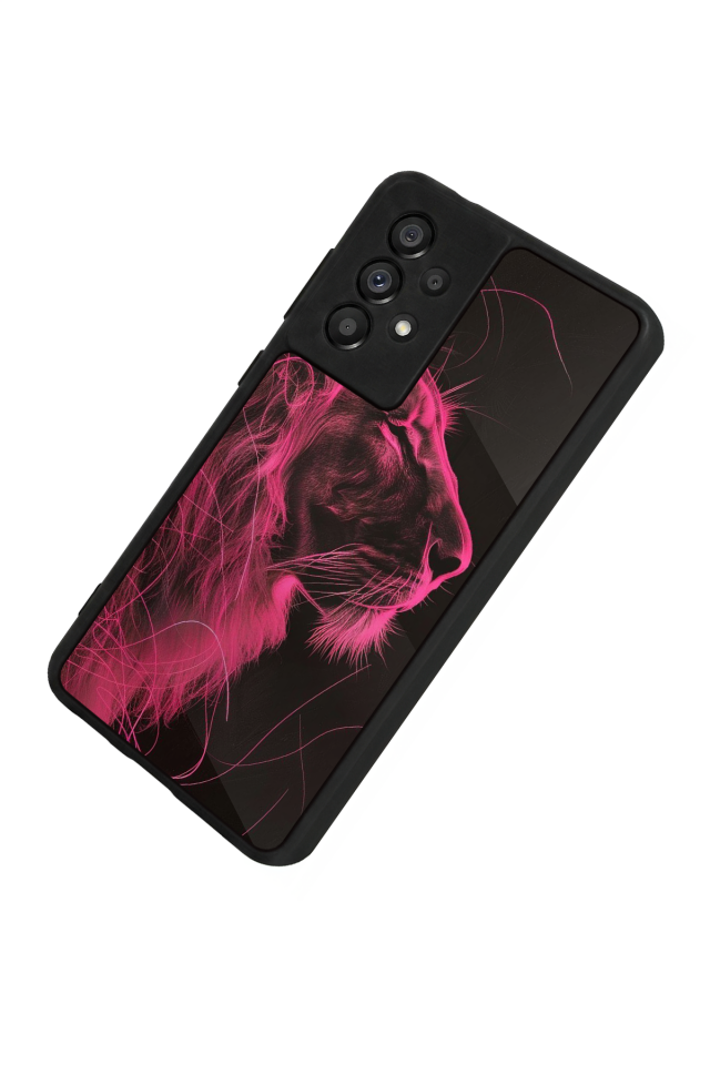 Samsung Galaxy A73 Uyumlu Aslan Tasarımlı Glossy Premium Kılıf