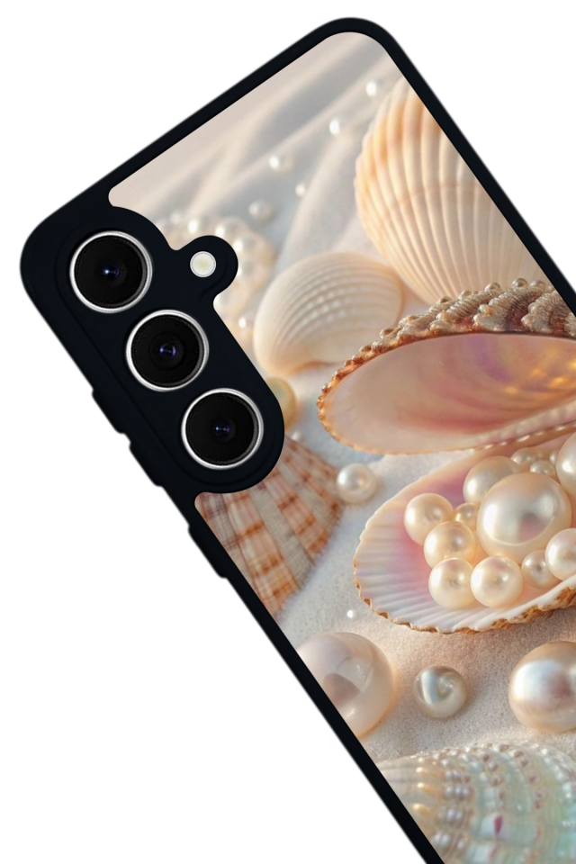 Samsung Galaxy S24 FE Uyumlu  İnci Tasarımlı Glossy Premium Kılıf