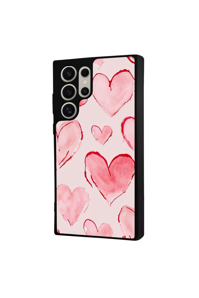 Samsung Galaxy S23 Ultra Uyumlu Kalp Love Tasarımlı Glossy Premium Kılıf