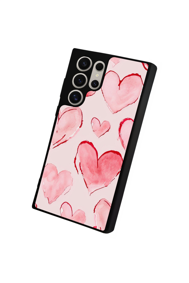 Samsung Galaxy S23 Ultra Uyumlu Kalp Love Tasarımlı Glossy Premium Kılıf