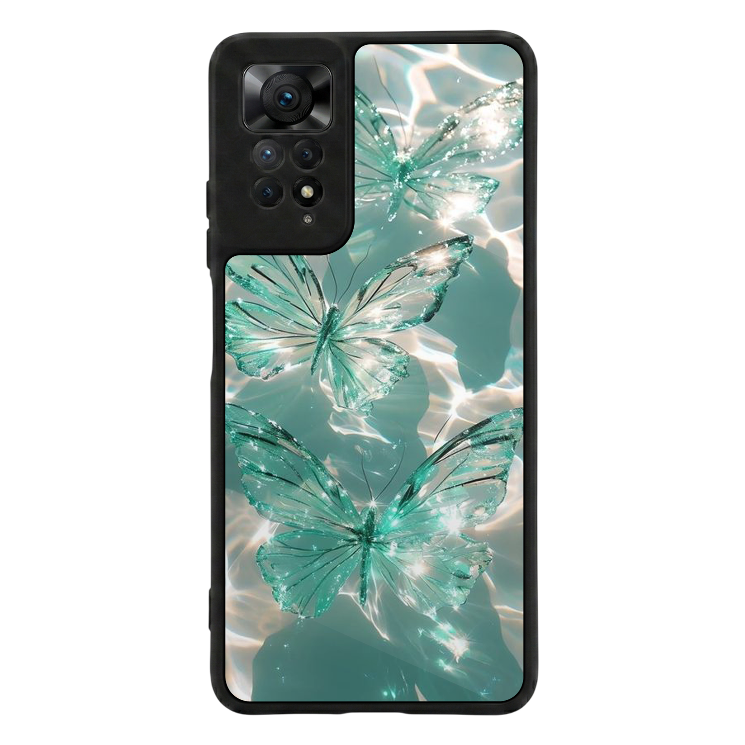 Xiaomi Redmi Note 12 Pro Uyumlu Kelebek Tasarımlı Glossy Premium Kılıf