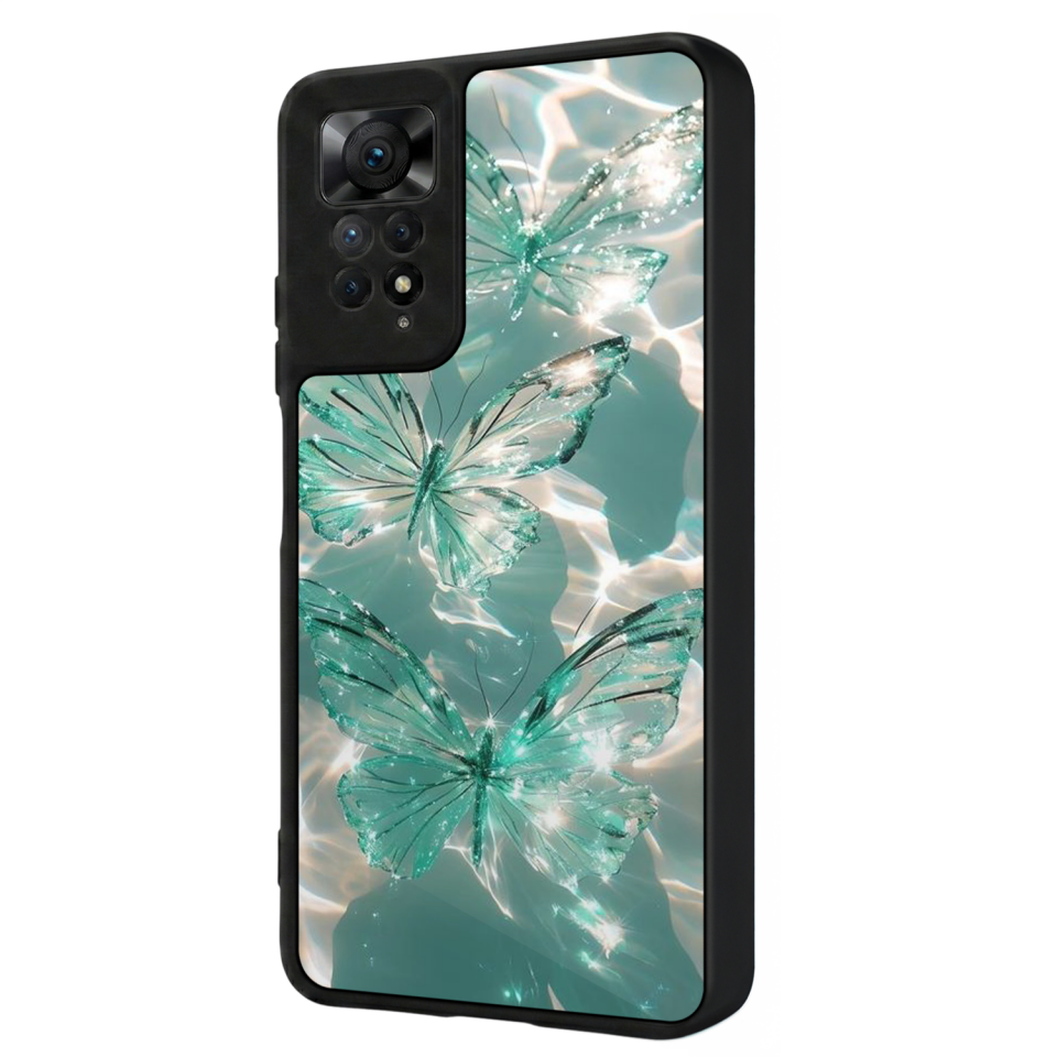 Xiaomi Redmi Note 12 Pro Uyumlu Kelebek Tasarımlı Glossy Premium Kılıf