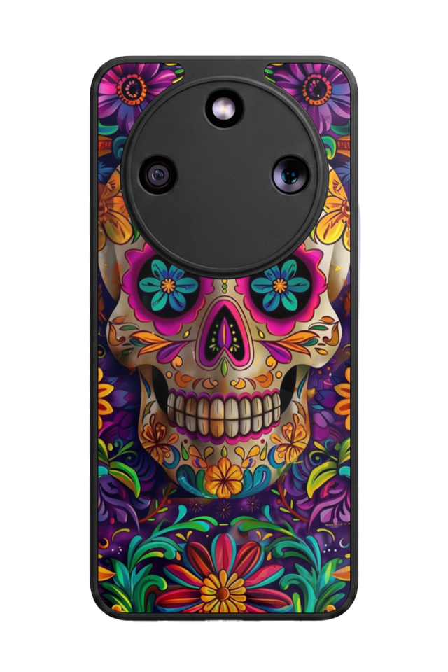 Honor Magic 8 Lite Uyumlu KuruKafa Tasarımlı Glossy Premium Kılıf