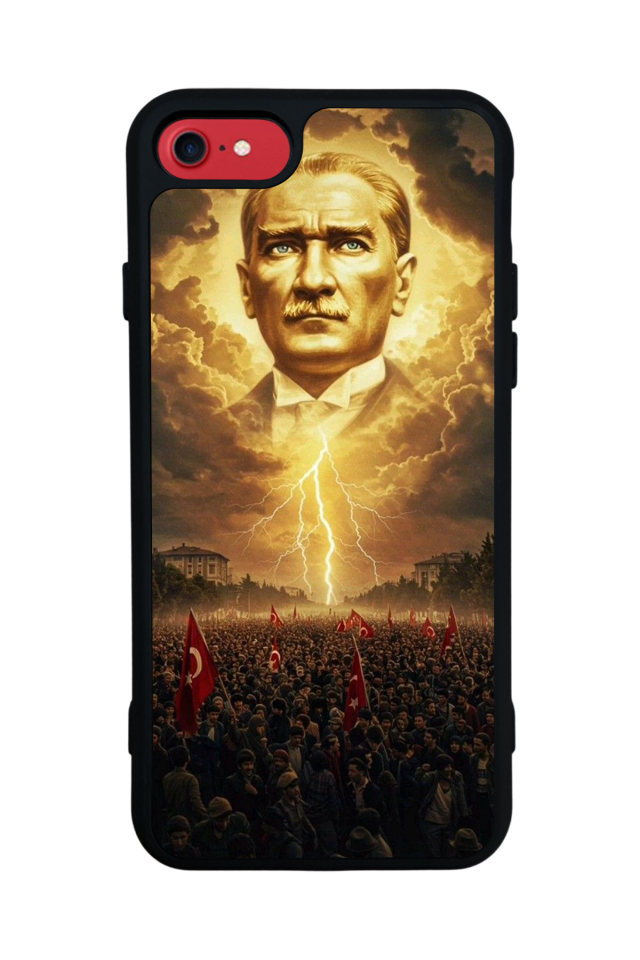 iPhone 8 Uyumlu Mustafa Kemal Ataturk Tasarımlı Glossy Premium Kılıf