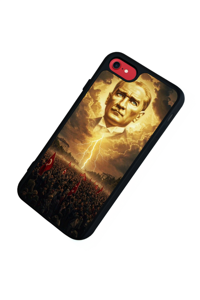 iPhone 8 Uyumlu Mustafa Kemal Ataturk Tasarımlı Glossy Premium Kılıf
