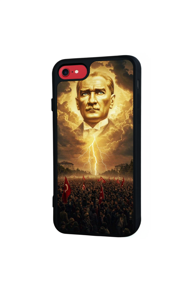 iPhone 8 Uyumlu Mustafa Kemal Ataturk Tasarımlı Glossy Premium Kılıf