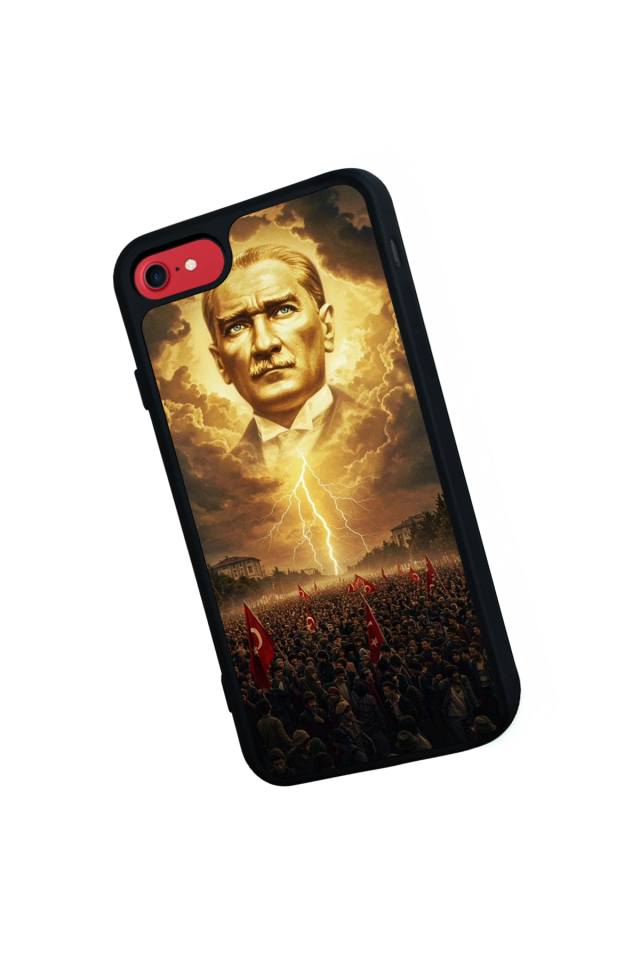 iPhone 8 Uyumlu Mustafa Kemal Ataturk Tasarımlı Glossy Premium Kılıf