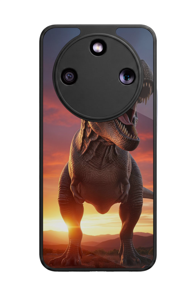 Honor Magic 8 Lite Uyumlu Dinazor Tasarımlı Glossy Premium Kılıf