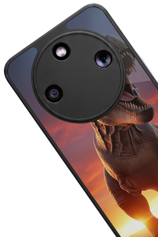 Honor Magic 8 Lite Uyumlu Dinazor Tasarımlı Glossy Premium Kılıf