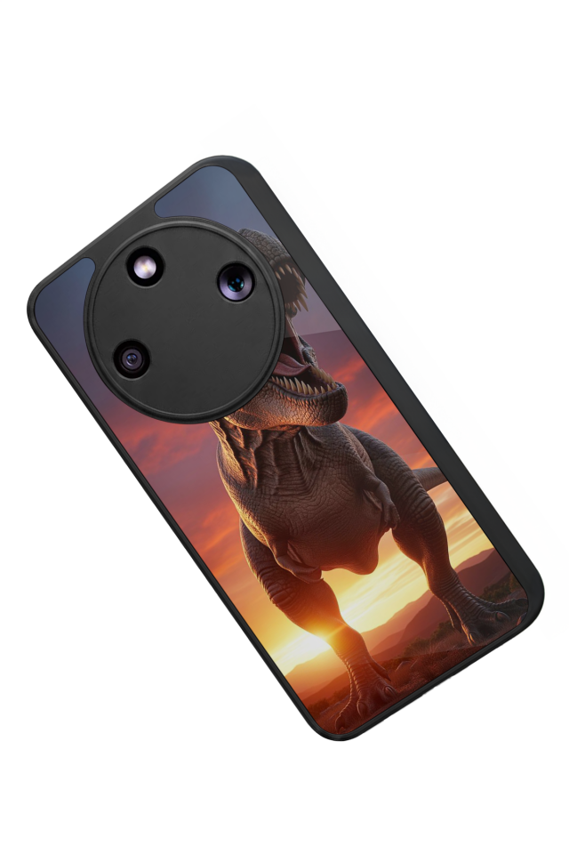 Honor Magic 8 Lite Uyumlu Dinazor Tasarımlı Glossy Premium Kılıf