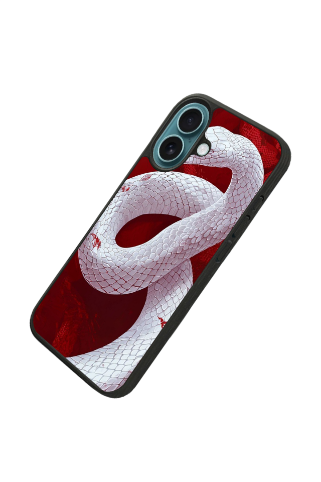 iPhone 16 Plus Uyumlu Yılan Tasarımlı Glossy Premium Kılıf