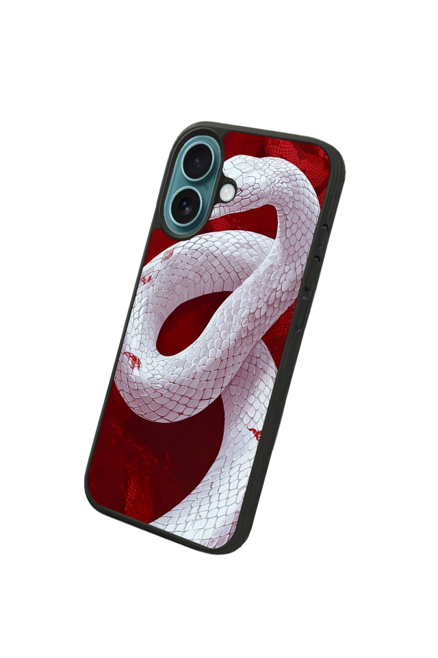 iPhone 16 Plus Uyumlu Yılan Tasarımlı Glossy Premium Kılıf