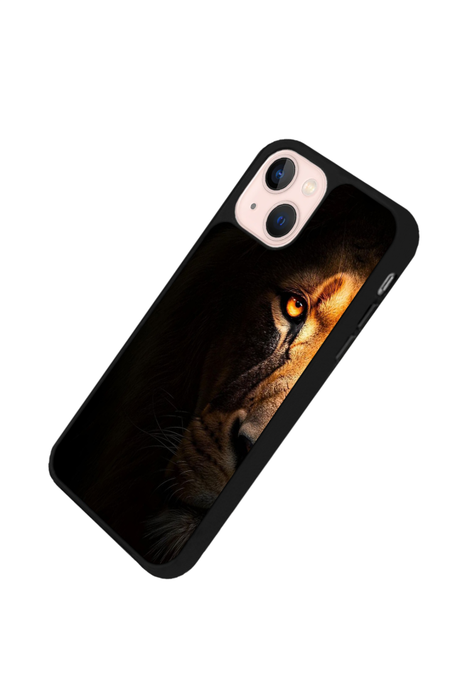 iPhone 14 Plus Uyumlu Aslan Tasarımlı Glossy Premium Kılıf