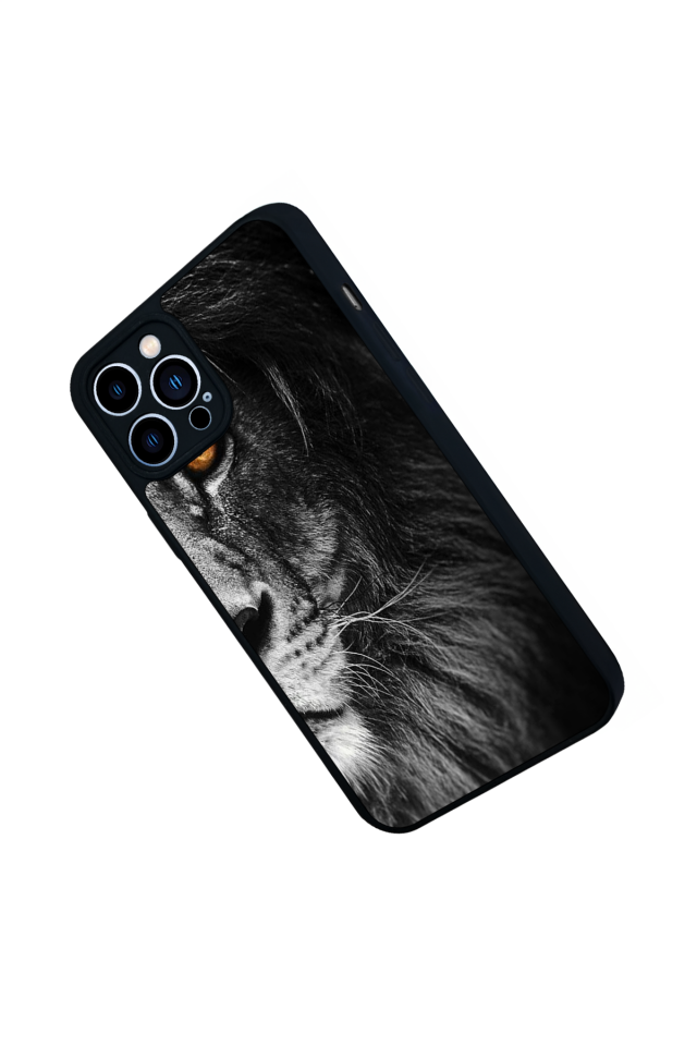 iPhone 13 Pro Max Uyumlu Aslan Tasarımlı Glossy Premium Kılıf