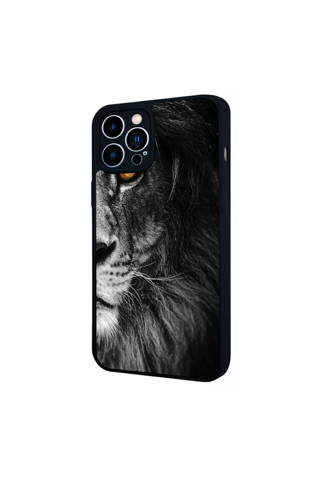 iPhone 13 Pro Max Uyumlu Aslan Tasarımlı Glossy Premium Kılıf
