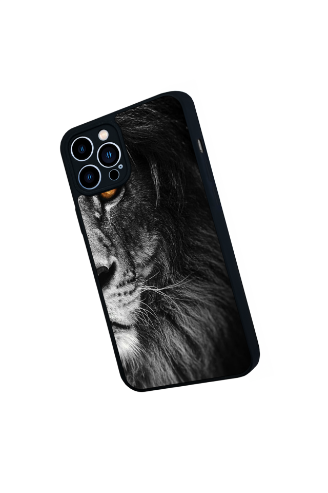 iPhone 13 Pro Max Uyumlu Aslan Tasarımlı Glossy Premium Kılıf