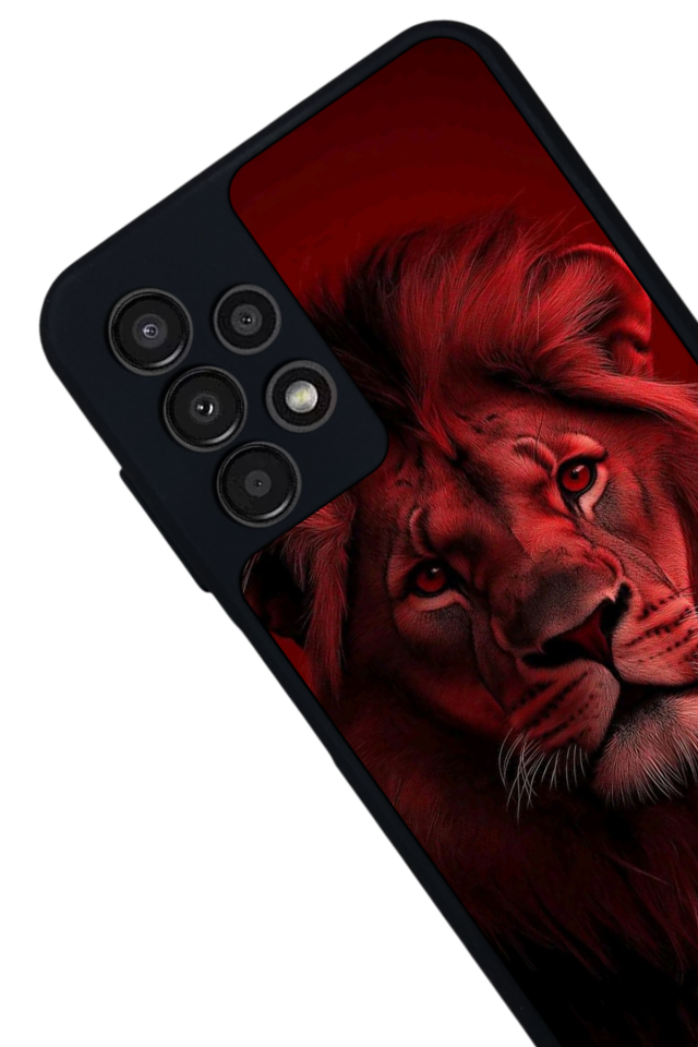 Samsung Galaxy A23 Uyumlu Aslan Tasarımlı Glossy Premium Kılıf