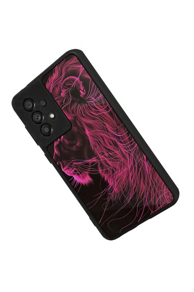 Samsung Galaxy A73 Uyumlu Aslan Tasarımlı Glossy Premium Kılıf