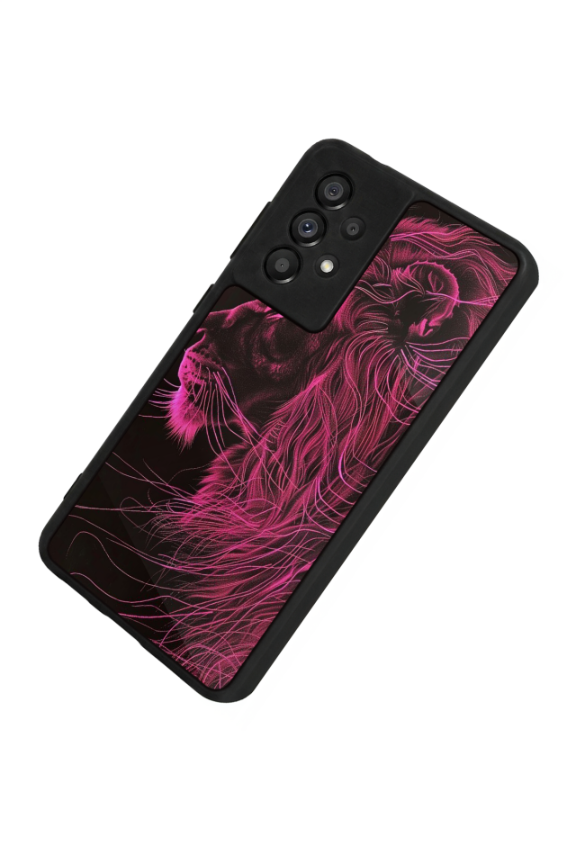 Samsung Galaxy A73 Uyumlu Aslan Tasarımlı Glossy Premium Kılıf